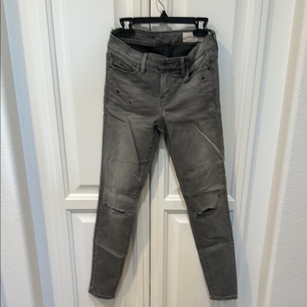 Stylish Gray Distressed Jeans